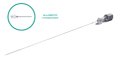 Спинальная игла Sprotte 22G x 6" (150мм) с интродьюсером — 10шт/уп купить оптом в Владимире