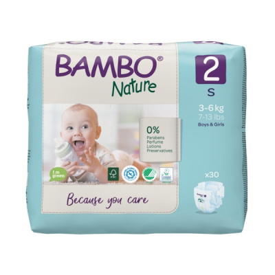 Эко-подгузники Bambo Nature 2 (3-6 кг), 30 шт купить оптом в Владимире